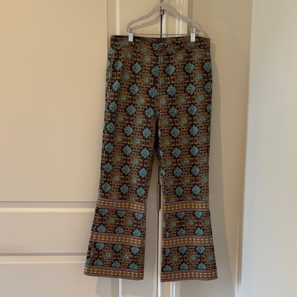 Patterned Flare Pants